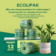 3 Ply Non Toxic Eco Friendly Brown Bamboo Toilet Paper