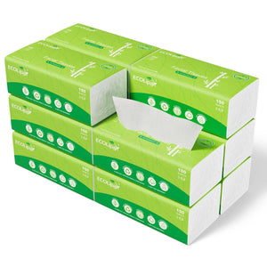 3 - Ply White Bamboo Facial Tissues | Soft, Hypoallergenic & Tree - Free - ECOlipak