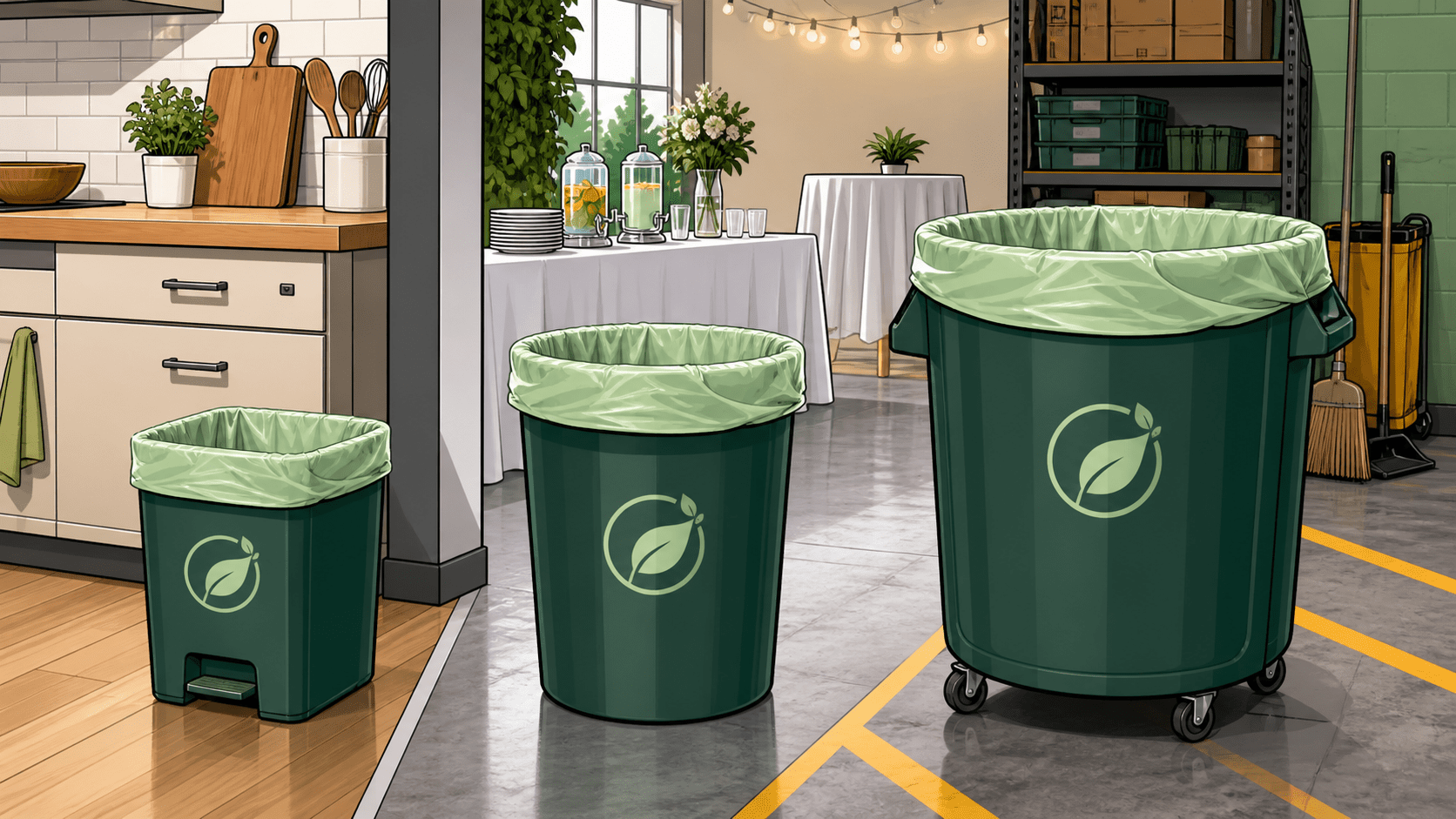 13 vs 33 vs 55 Gallon Compostable Trash Bags: Which Size Do You Need? - ECO-Lipak