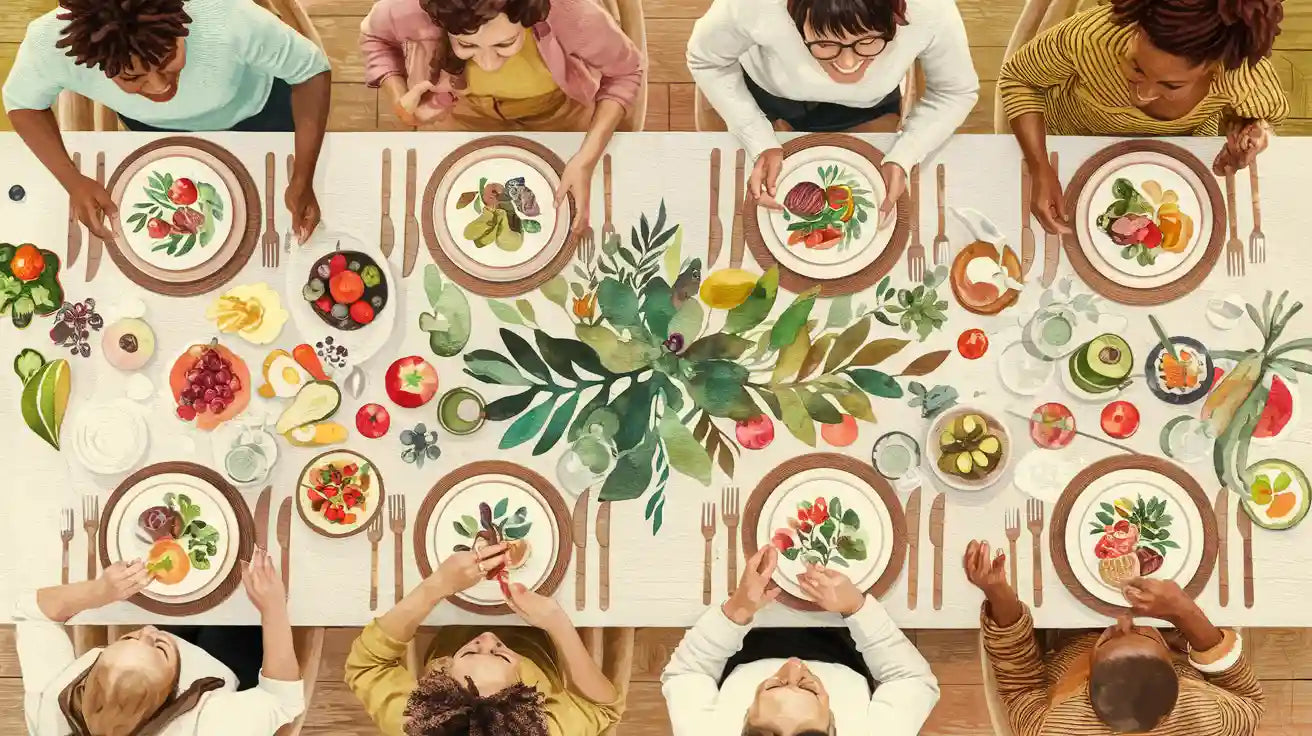 Healthy Living with Vibrant Table Settings
