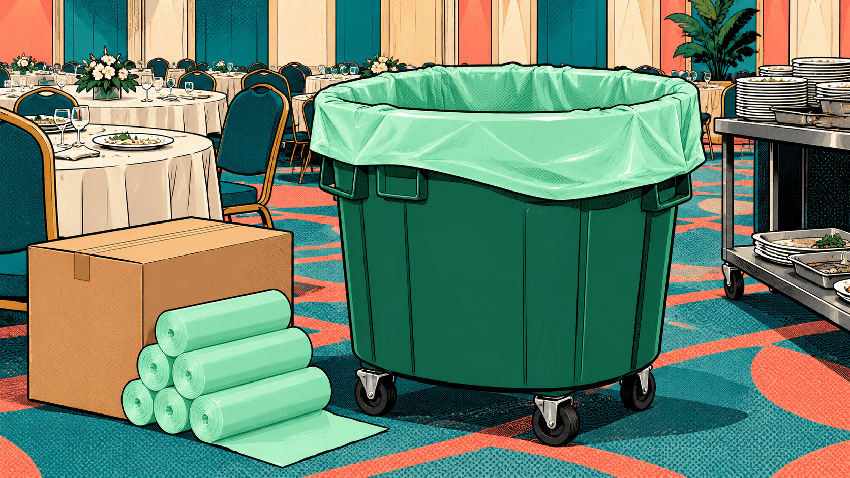55 Gallon Compostable Bags for Venues: Fit and Change Plan - ECO-Lipak