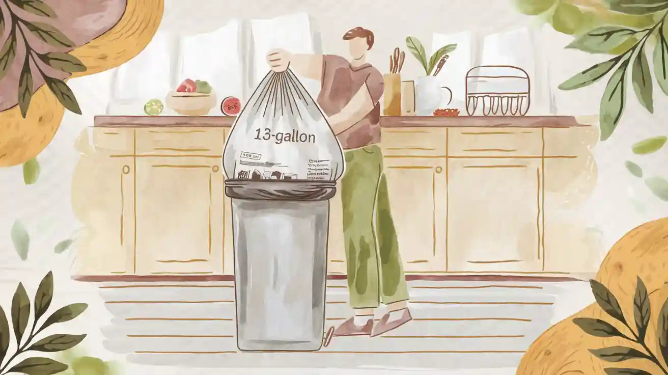 13 gallon tall kitchen trash bags make life easier