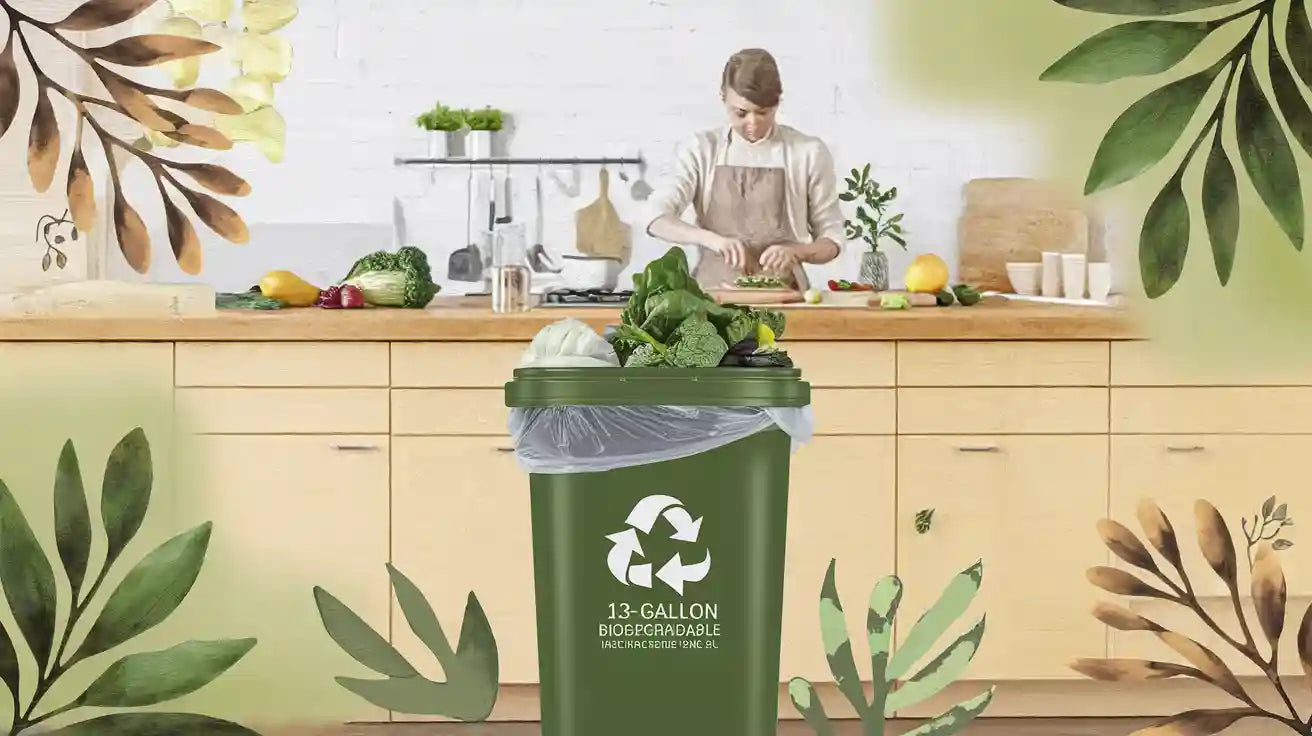 Biodegradable garbage bags 13 gallon are trending for eco kitchens
