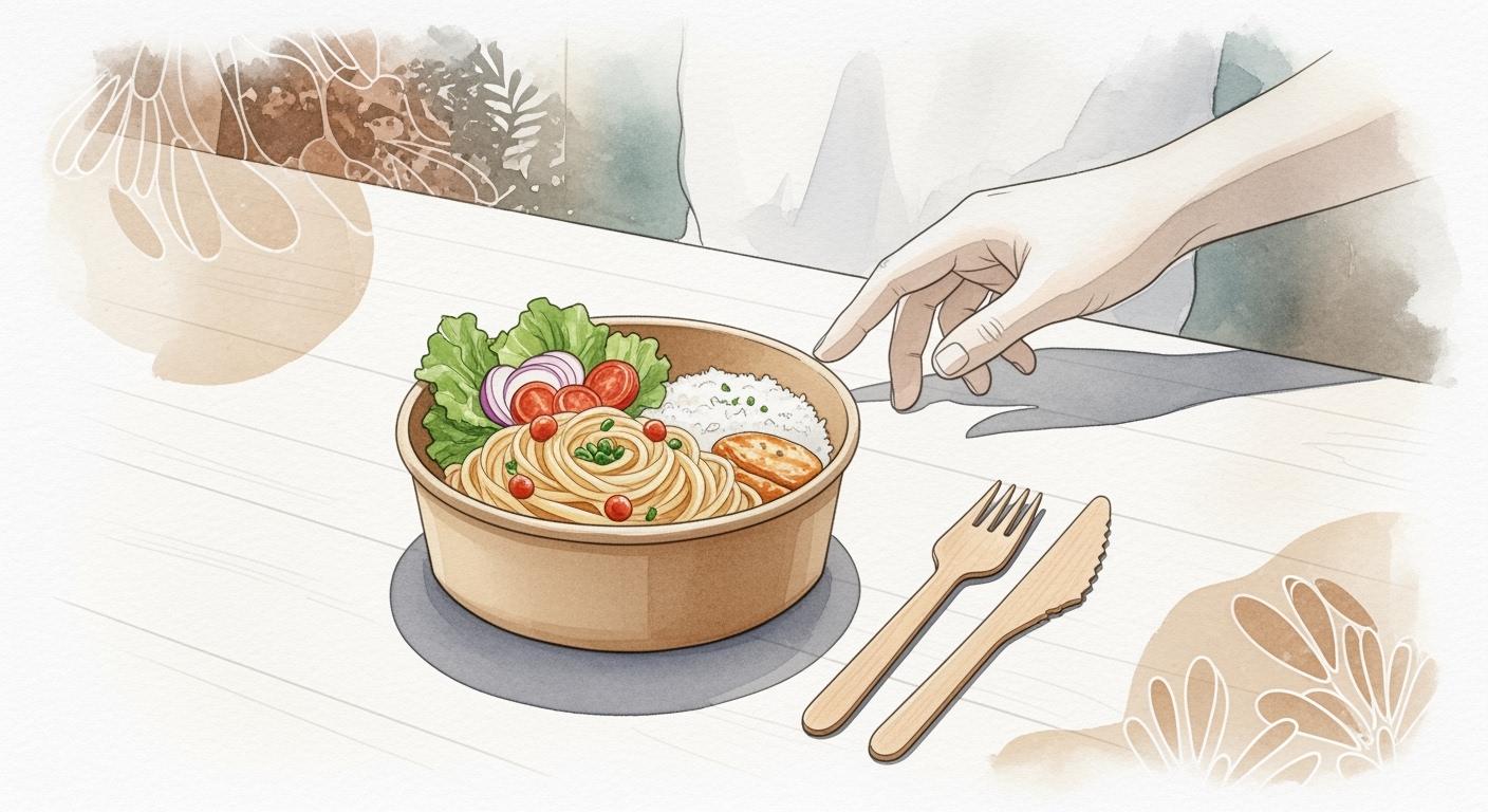 Monoblock Bagasse for Solo Eaters