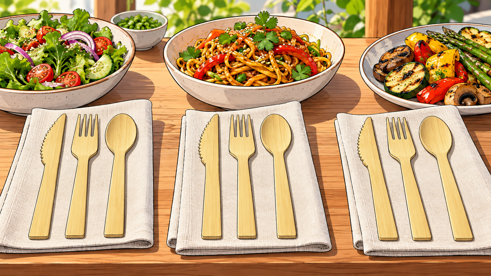 Bamboo Cutlery for Salad Bars, Noodles and BBQ: A Menu-Fit Buying Test - ECO-Lipak