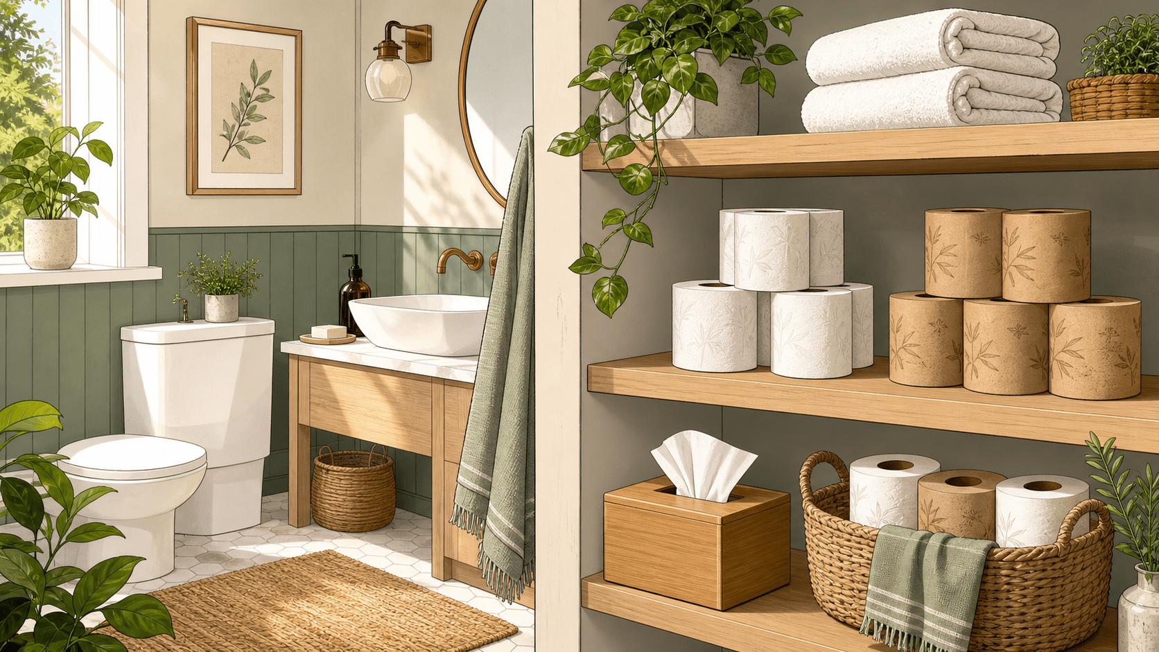 Bamboo Toilet Paper Roll Planning for Guest Bathrooms, Rentals, and Offices - ECO-Lipak