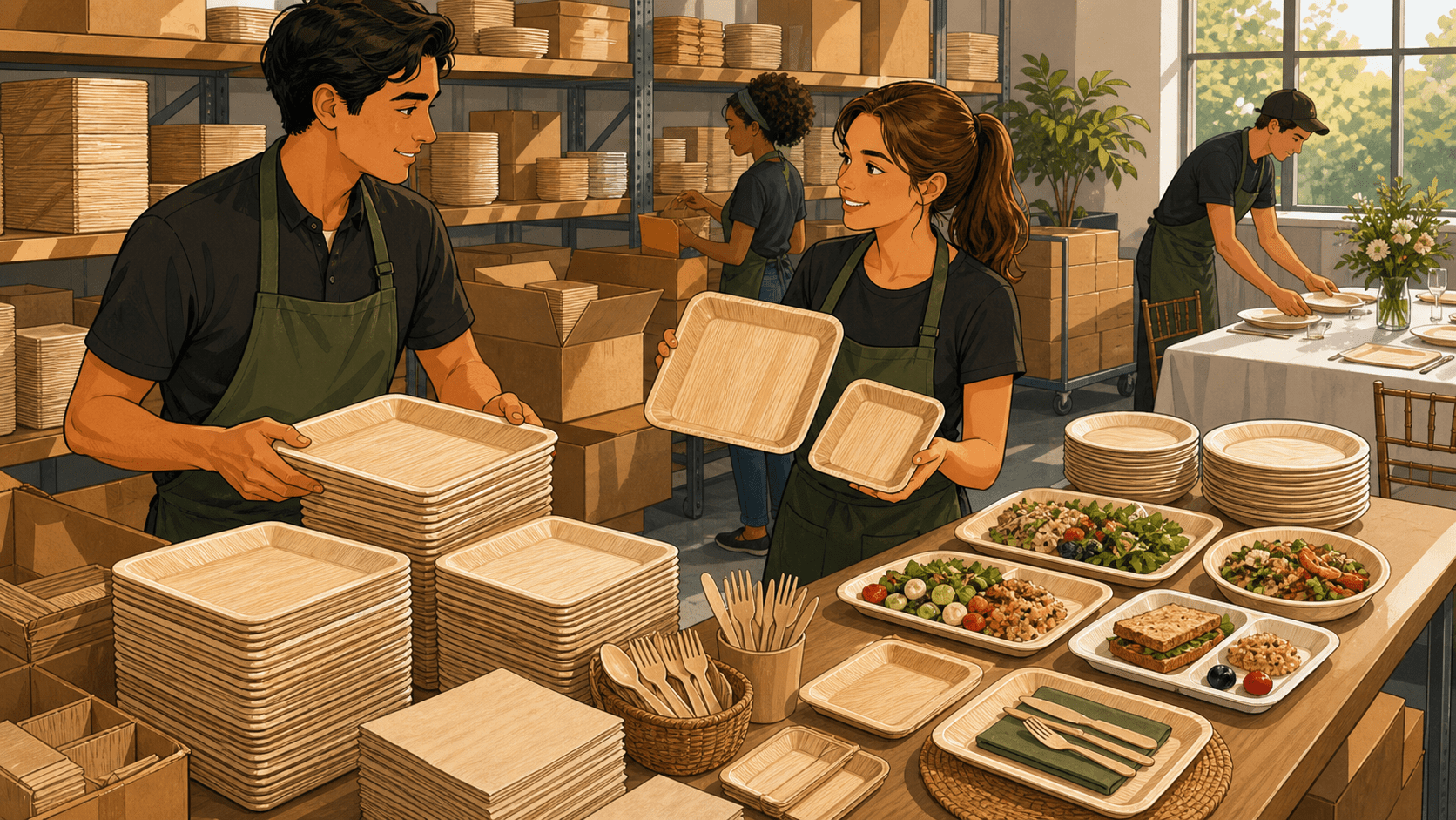 Bulk Square Palm Leaf Plates: How Caterers Should Compare Event Pack Sizes - ECO-Lipak