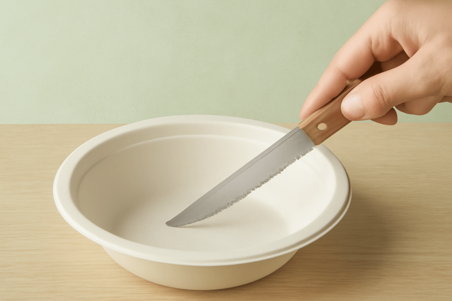 Can Your Paper Bowl Handle a Steak Knife? The Cut-Resistant Test - ECOlipak