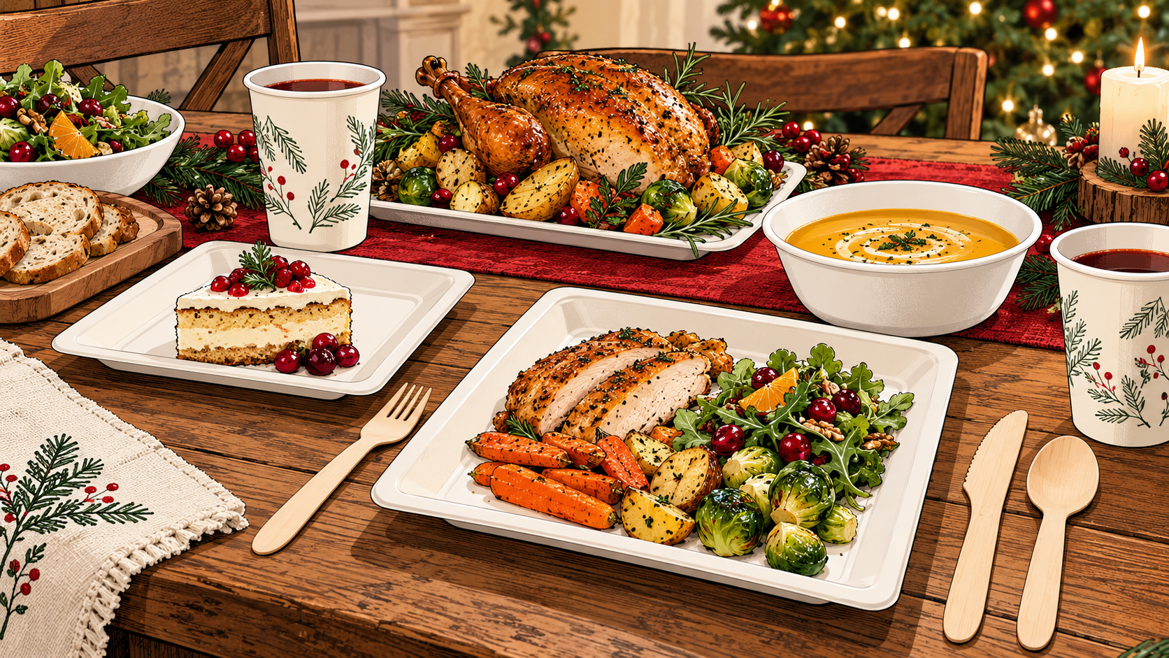 Christmas Dinner Tableware: Heat and Quantity Checklist - ECO-Lipak