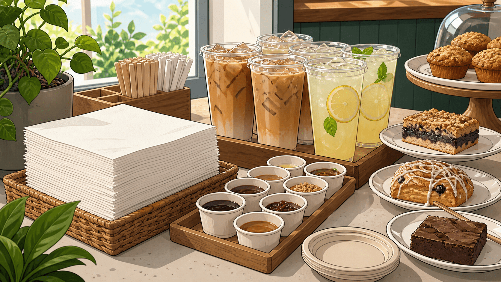 Cocktail Napkins for Coffee Bars, Dessert Tables, and Event Drink Stations - ECO-Lipak