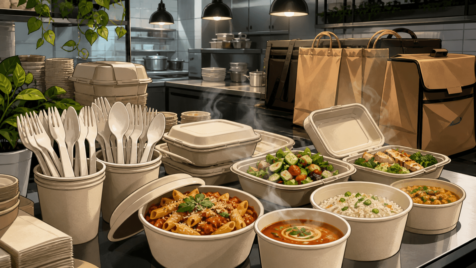 CPLA Cutlery for Hot Food Takeout, Office Lunches, and Catering Lines - ECO-Lipak