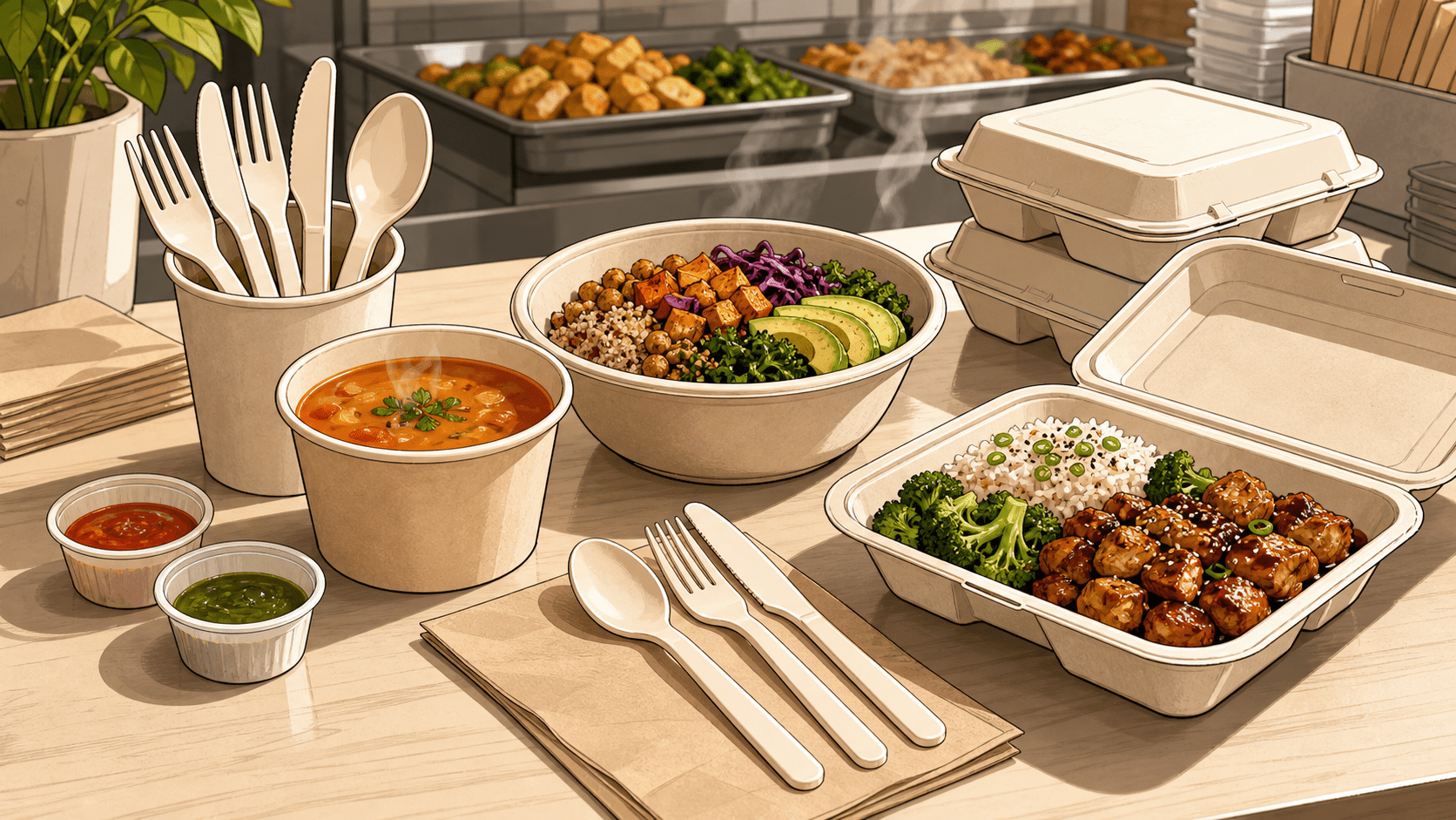CPLA Cutlery Is Becoming the Hot Meal Standard for Takeout Stations - ECO-Lipak