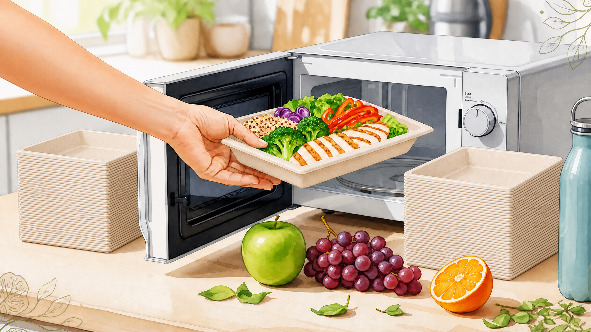 Microwave Lunches with Bagasse