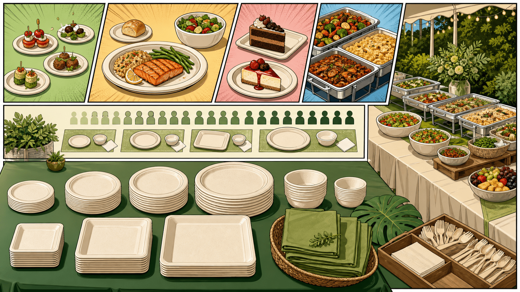 Disposable Plate Size Guide for Parties: How Many Plates Do You Really Need? - ECO-Lipak