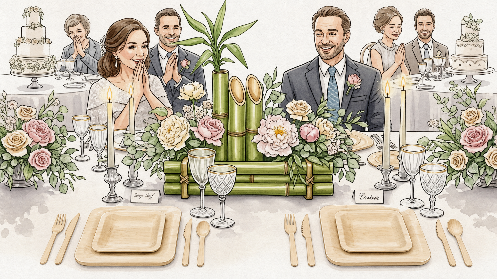 Organic Bamboo Surprises Guests at Every Wedding