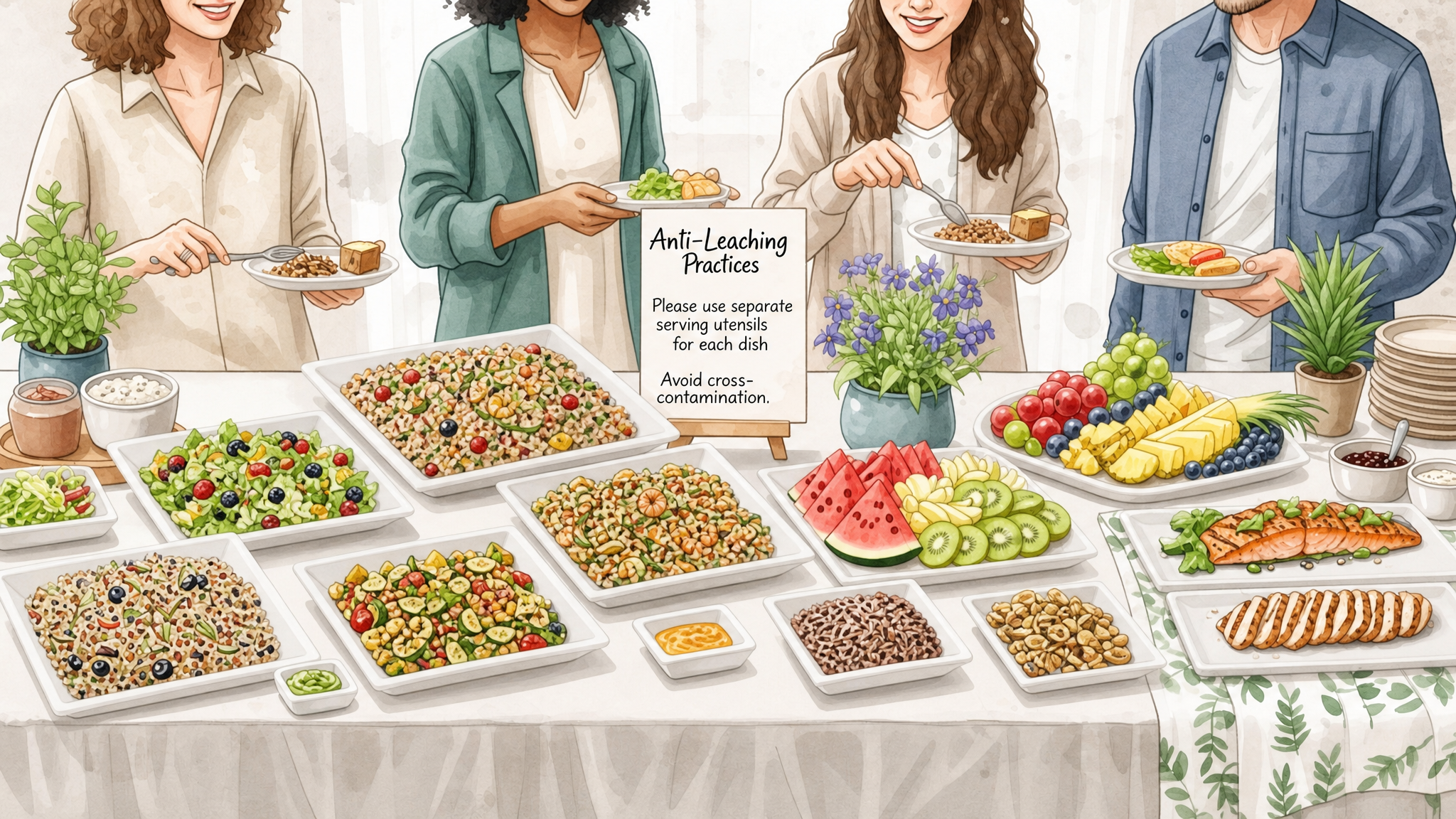 Healthy Buffet Service with Anti-Leaching Practices
