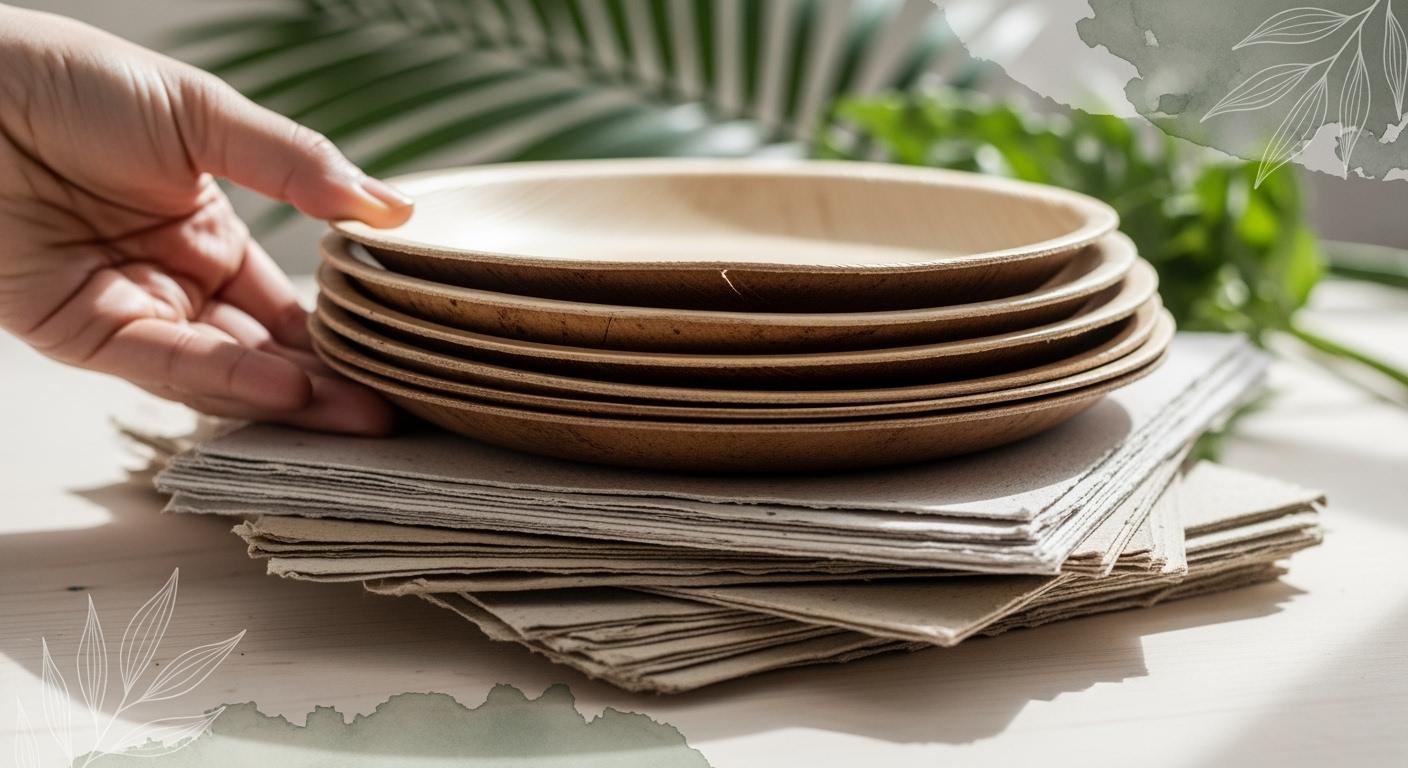 Eco Choices Palm Leaf Plates and Recycled Paper - ECO-Lipak