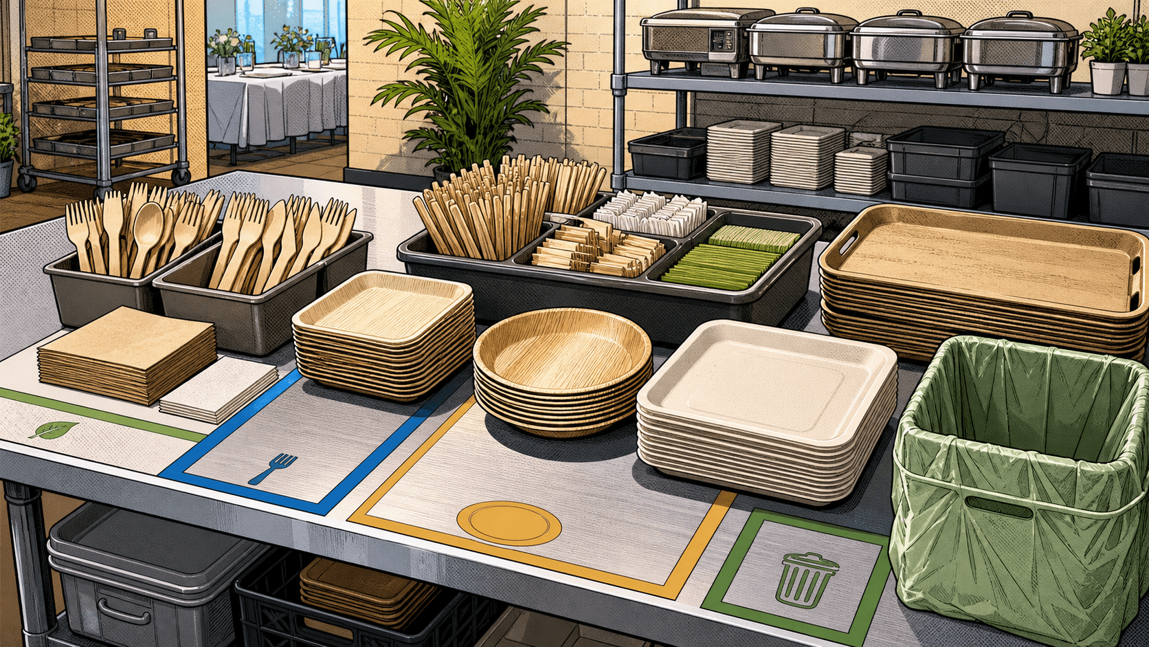 Event Back-of-House Supplies That Keep Service and Cleanup Moving - ECO-Lipak