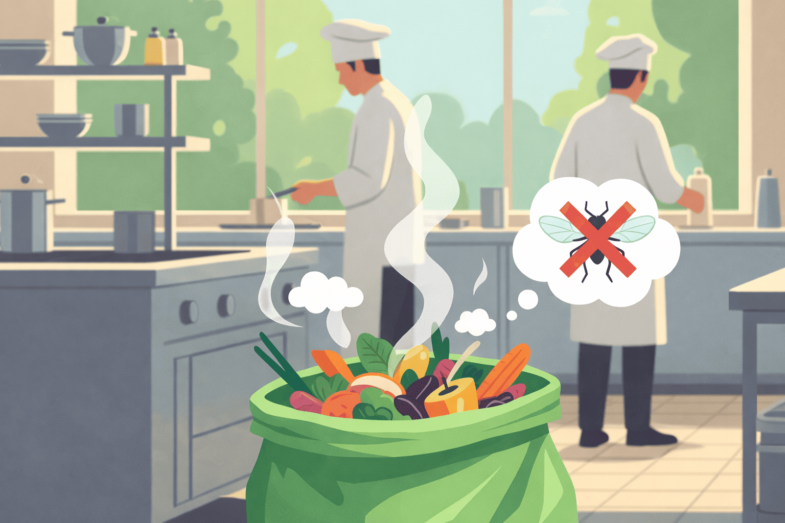 How Breathable Compostable Liners Help Control Odors and Pests in Commercial Kitchens - ECOlipak