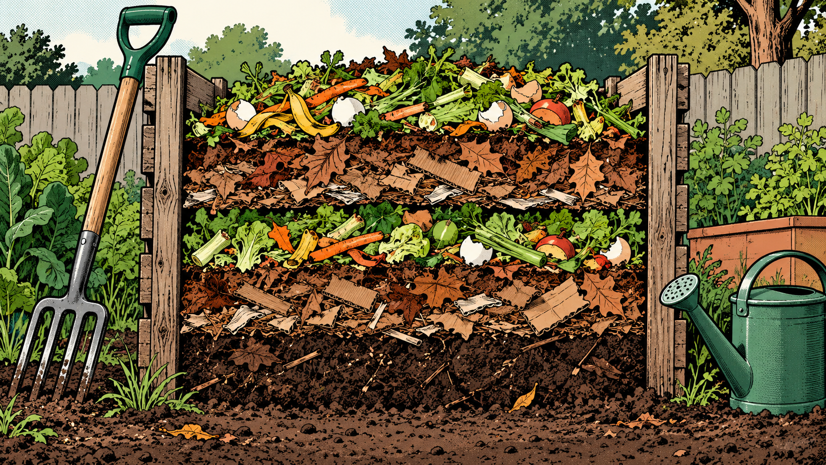 How to Layer Compost: Greens, Browns, Moisture and Air - ECO-Lipak