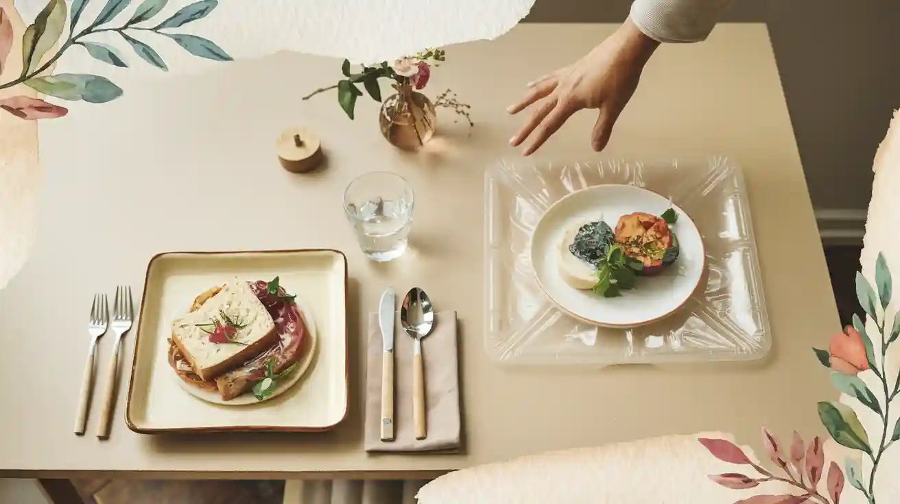 Lifestyle Upgrade Square Plate vs Plastic - ECOlipak