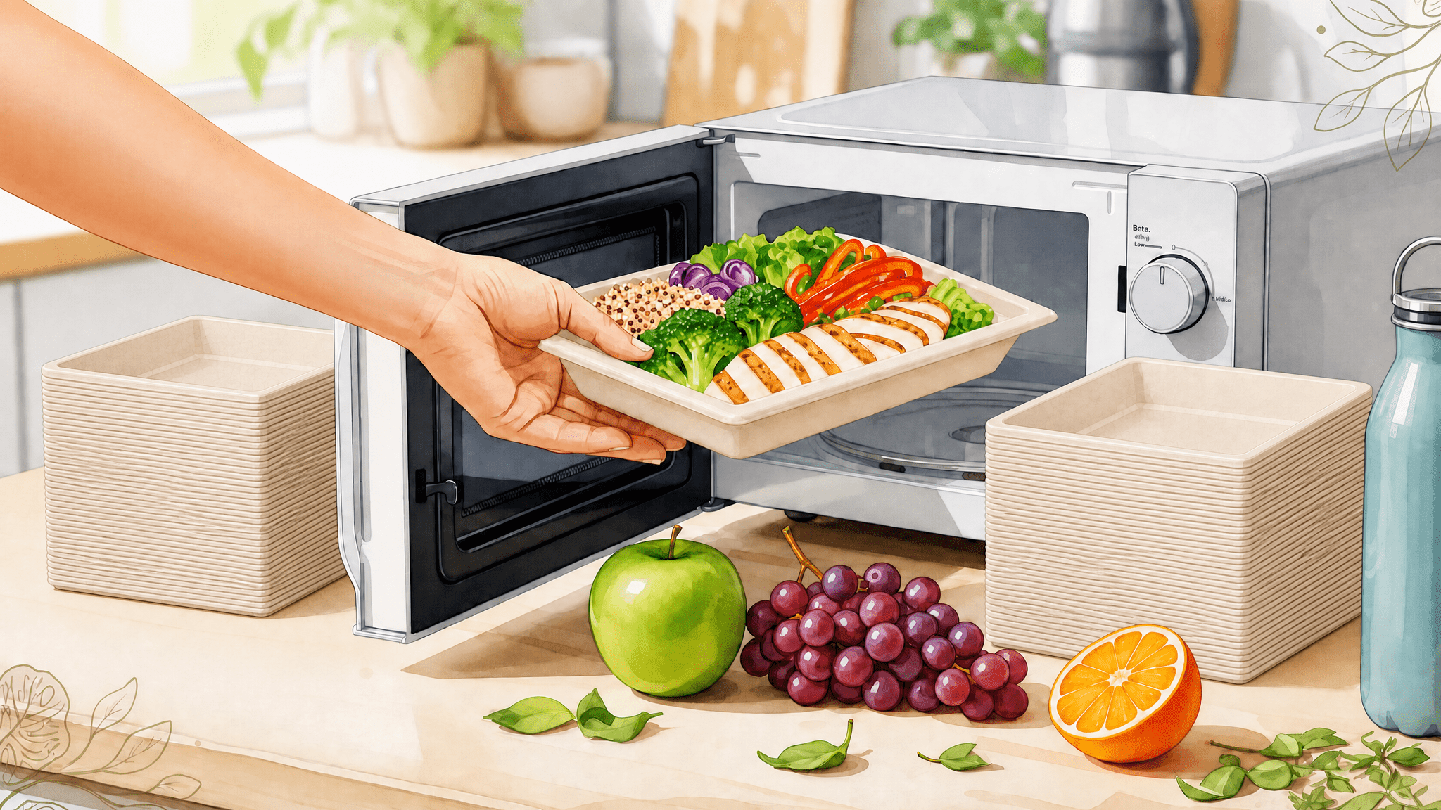 Microwave Lunches with Bagasse - ECO-Lipak