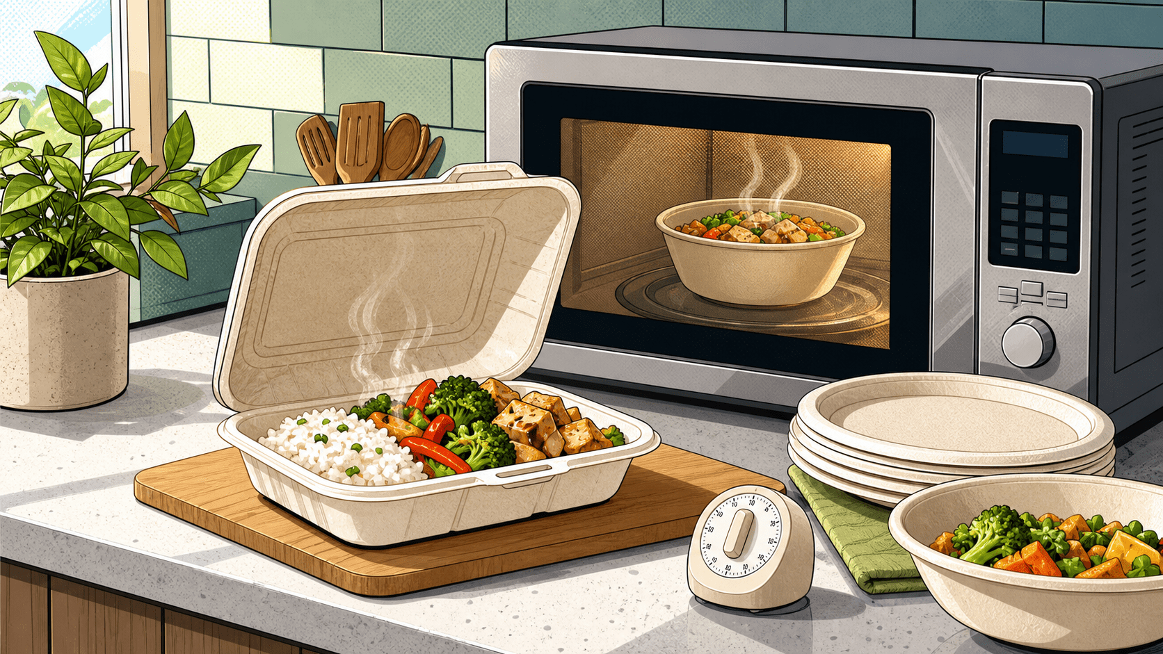 Microwave Power Levels for Reheating Food in Compostable Containers - ECO-Lipak