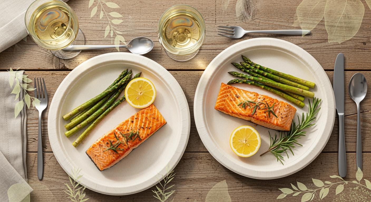 Planet-Pleasing Plates Perfect Dinners on Sugarcane Compostable Plates - ECOlipak