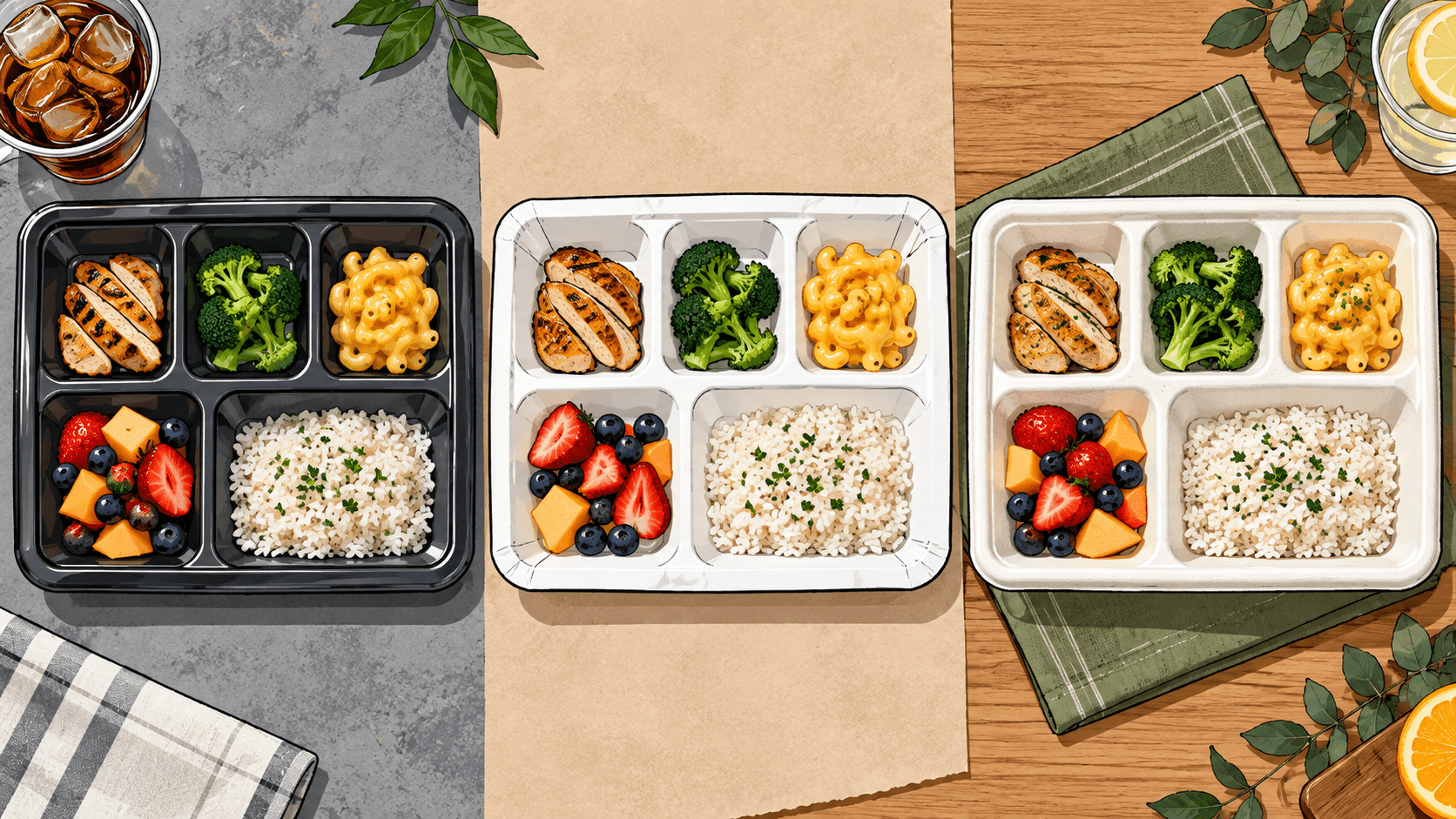 Plastic vs Paper vs Fiber Compartment Plates - ECO-Lipak