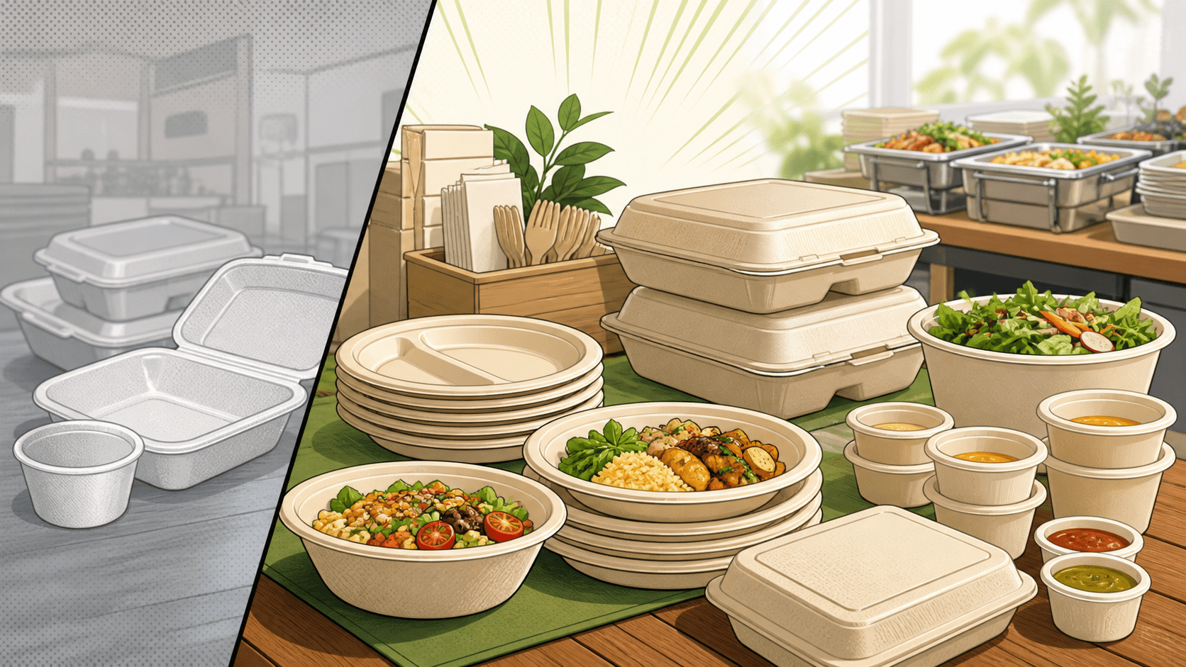 Styrofoam Alternatives for Takeout, Events, and Hot Food Service - ECO-Lipak