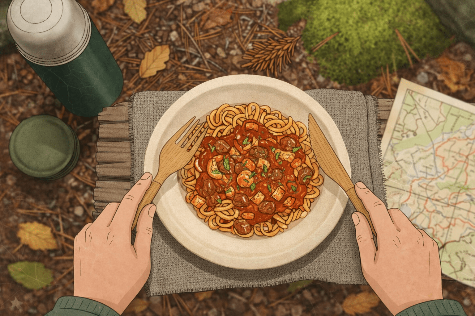 Sustainable Camping with Wooden Cutlery - ECOlipak