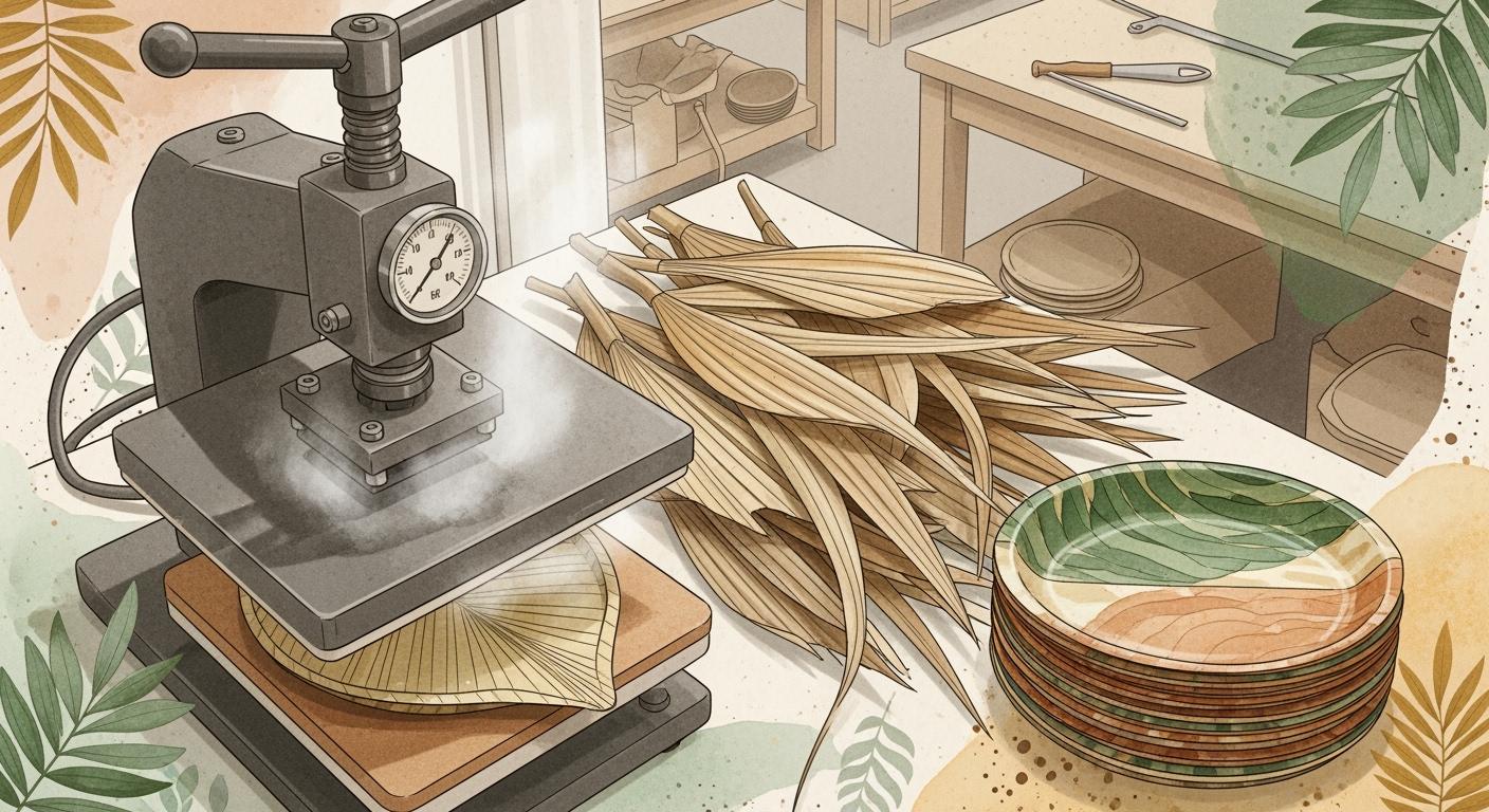 The Magic of Heat-Pressing Palm Leaves - ECOlipak