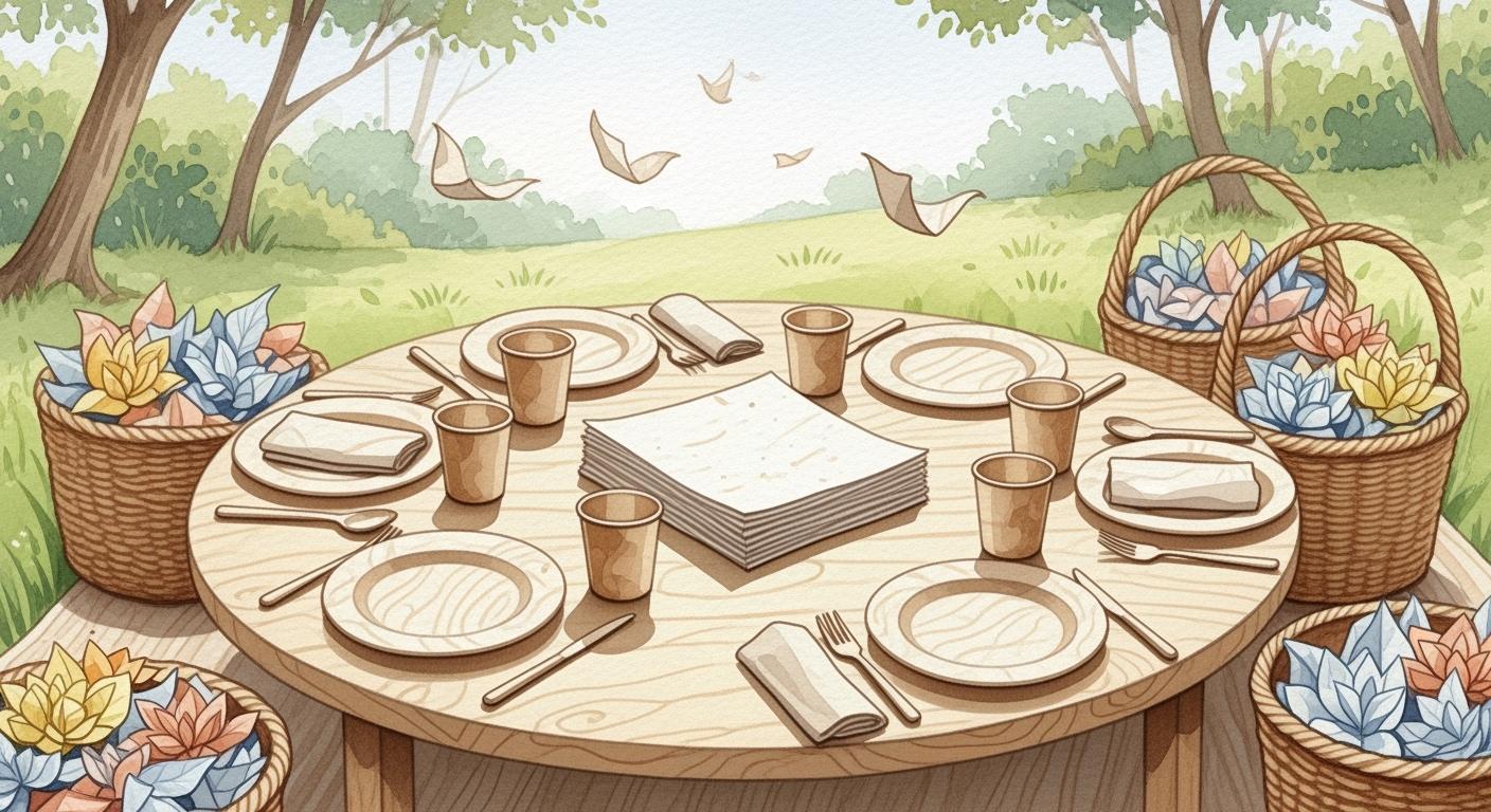 Virgin Paper Pulp in Circular Picnics - ECO-Lipak