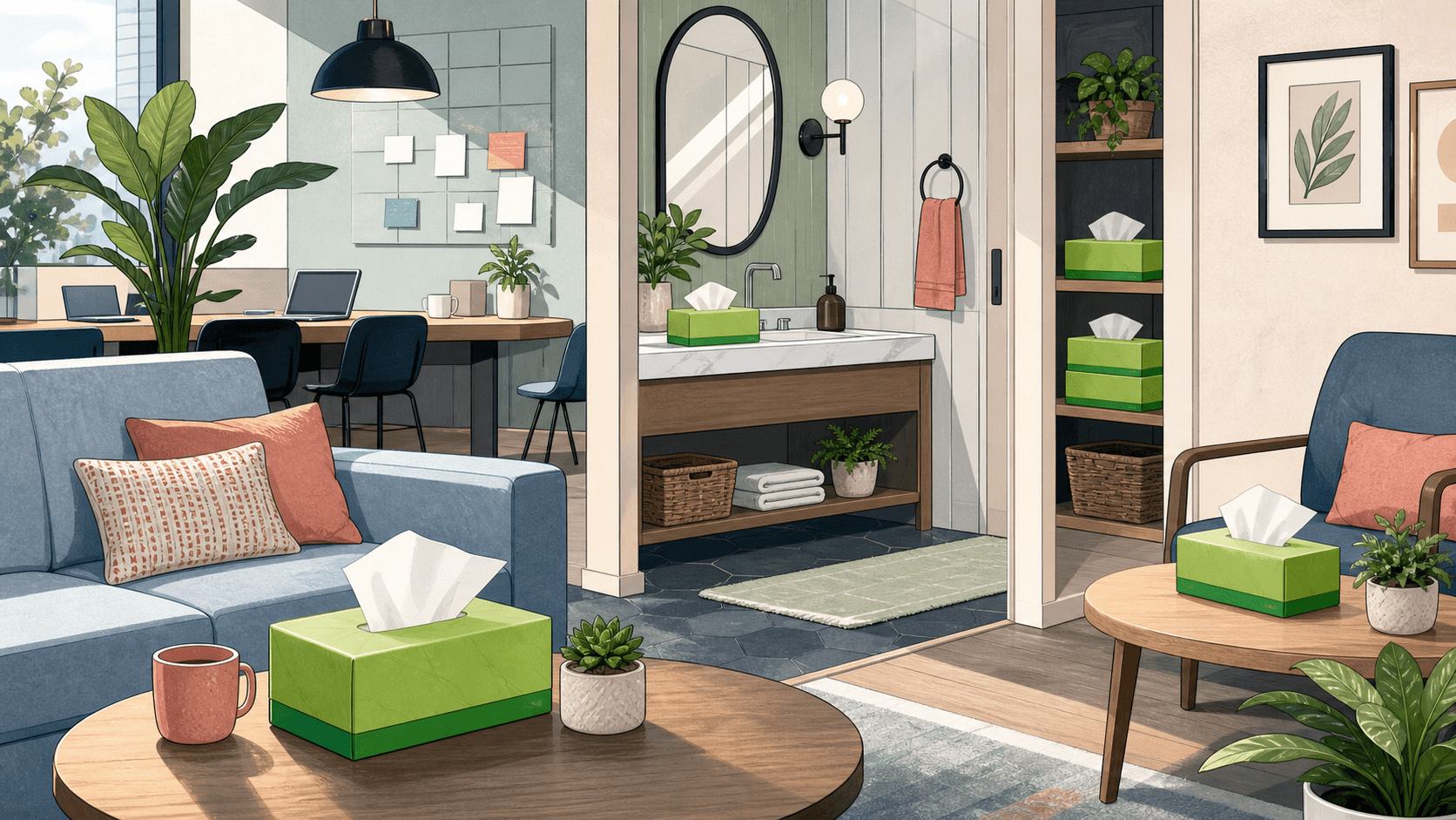 Where Facial Tissues Belong in Offices, Guest Rooms, and Wellness Spaces - ECO-Lipak