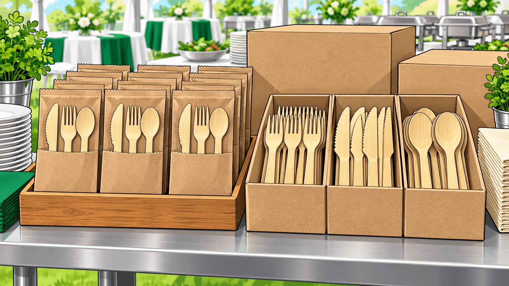 Wholesale Bamboo Cutlery: 300 Sets vs 900 Pieces - ECO-Lipak