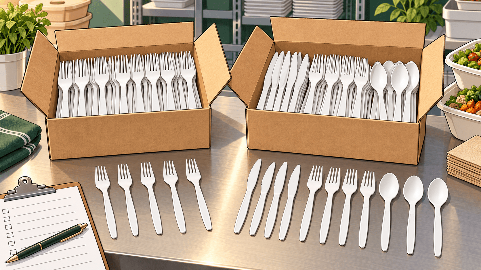 Wholesale CPLA Cutlery: Forks vs Assorted Cartons - ECO-Lipak