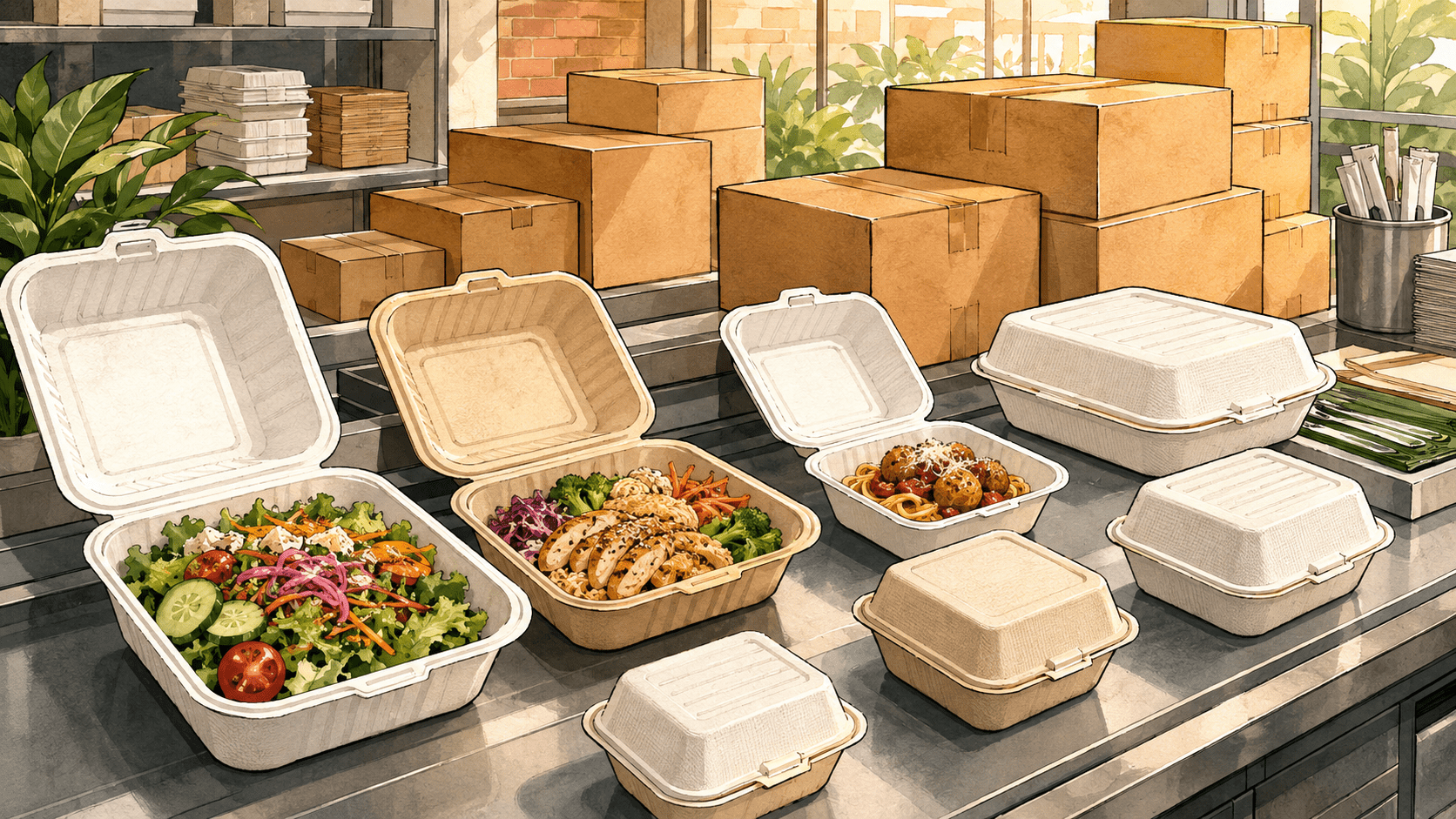 Wholesale Sugarcane Clamshells: A Case Plan for Takeout Orders - ECO-Lipak