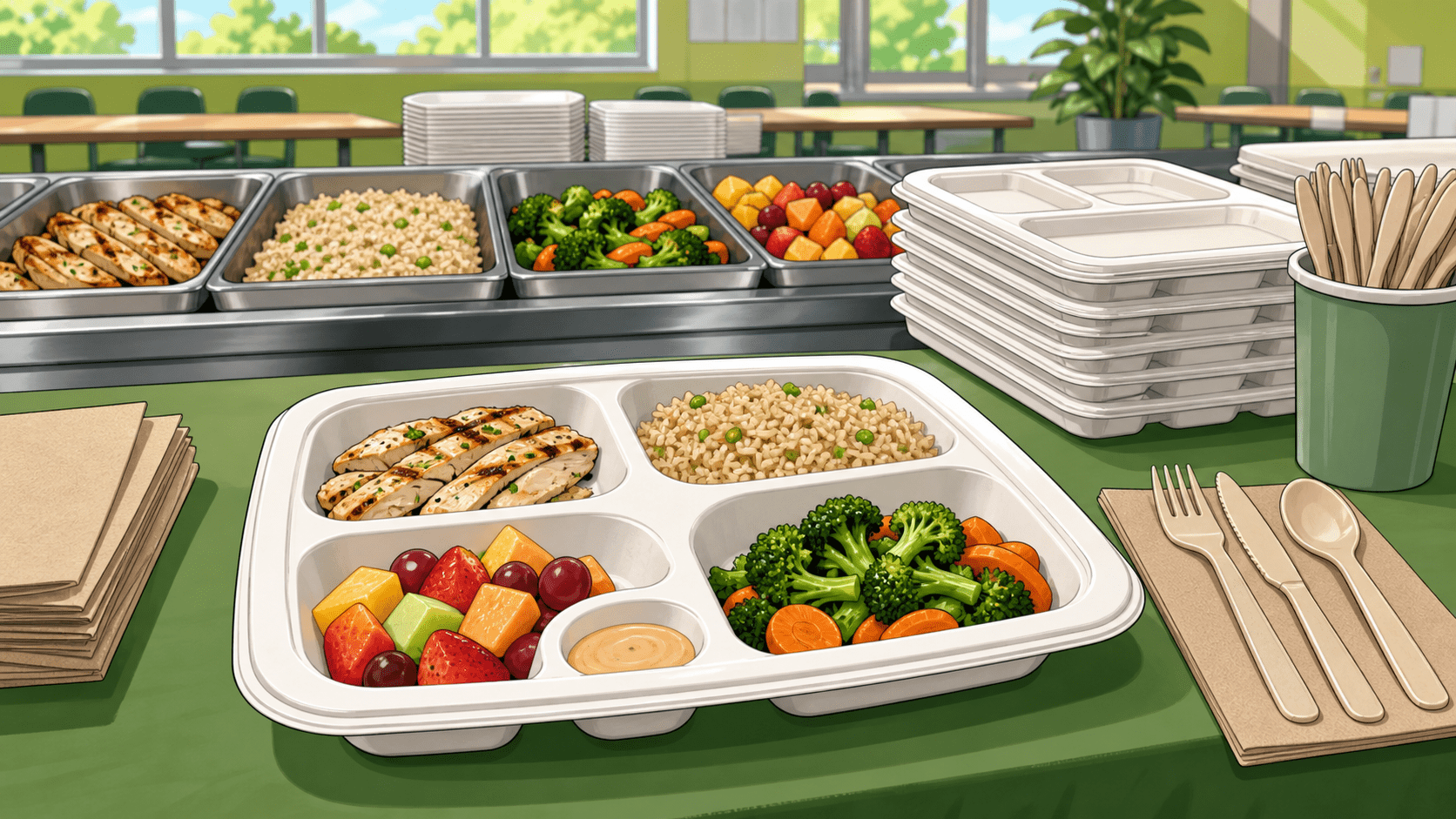 Why 5-Compartment Plates Help Reduce Food Mixing and Cleanup Waste - ECO-Lipak