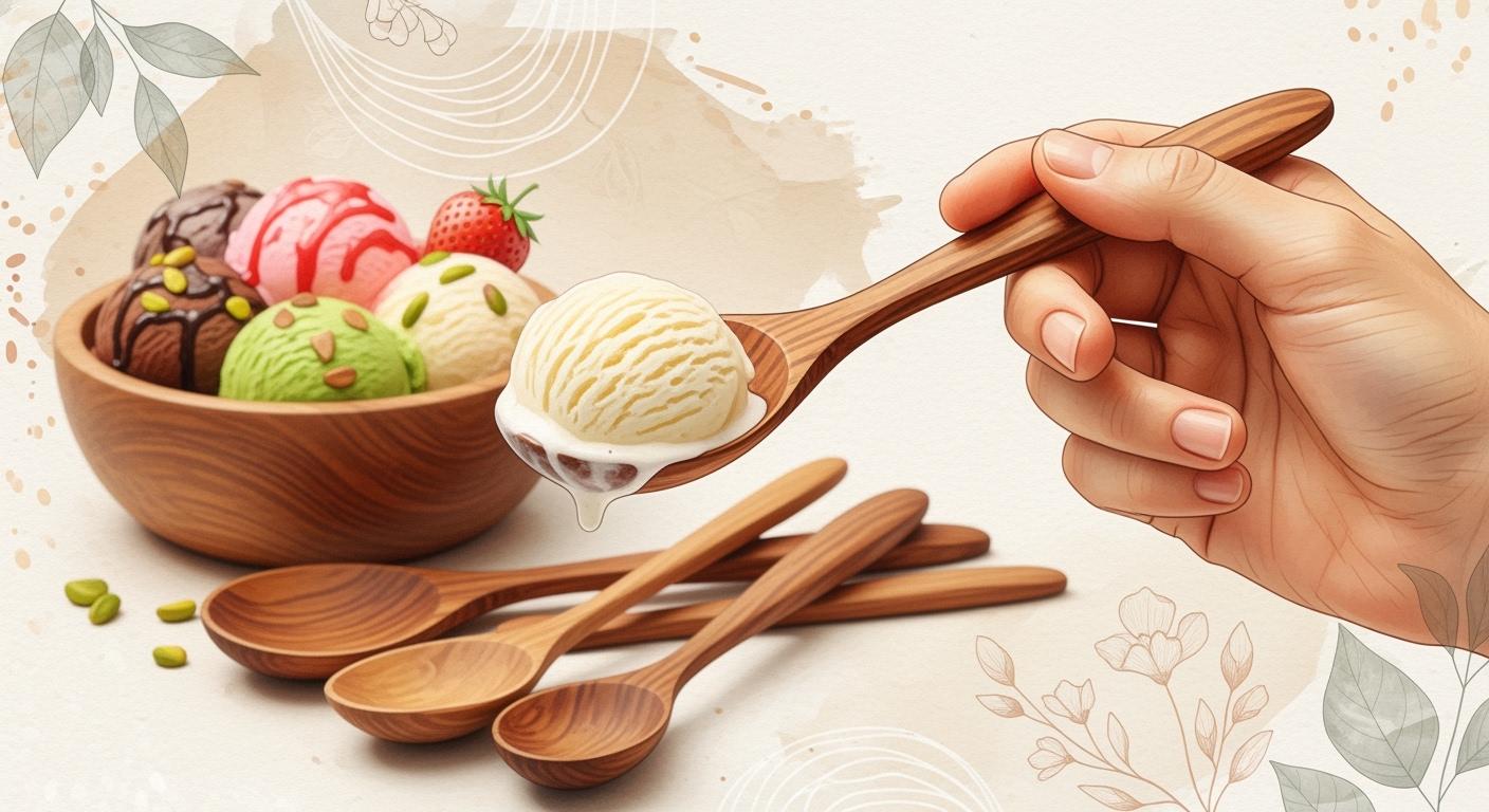 Wooden Spoons Make Ice Cream More Enjoyable - ECOlipak