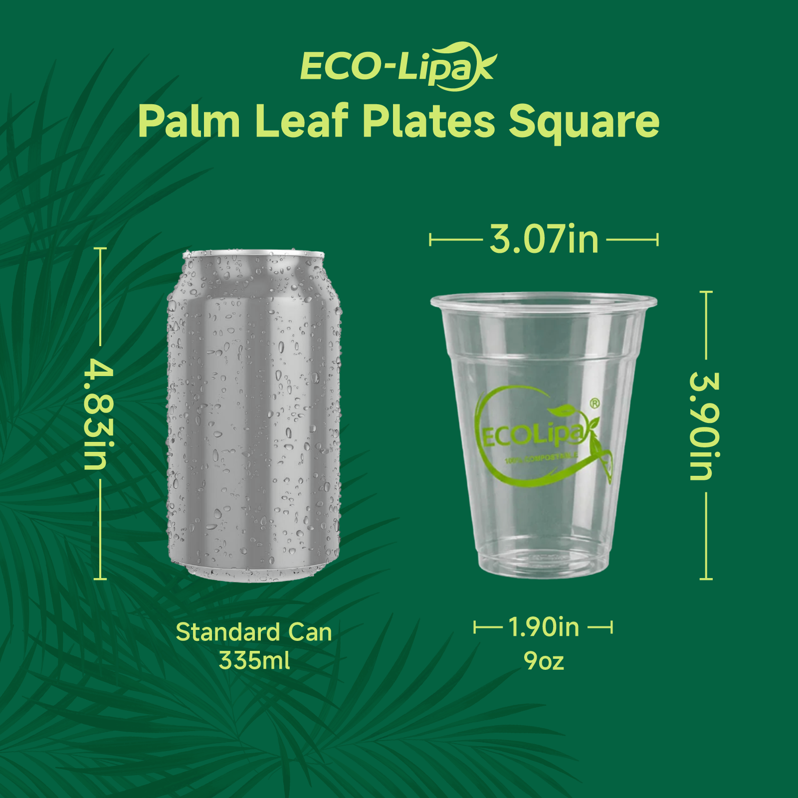 Vaso frío transparente, flexible, duradero y compostable | Con certificación BPI, sin PFAS
