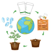 12 oz / 16 oz Heat - Resistant Multi - Purpose Compostable Cups with CPLA Lid｜BPA - Free, Toxin - Free - ECOlipak