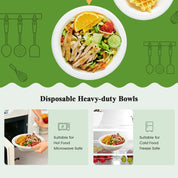 12 oz / 16 oz Wide Sides Leak - Resistant Sugarcane Compostable Bowls｜BPI Certified, PFAS - Free - ECOlipak