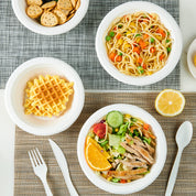 12 oz / 16 oz Wide Sides Leak - Resistant Sugarcane Compostable Bowls｜BPI Certified, PFAS - Free - ECOlipak