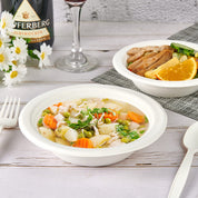 12 oz / 16 oz Wide Sides Leak - Resistant Sugarcane Compostable Bowls｜BPI Certified, PFAS - Free - ECOlipak