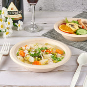 12 oz / 16 oz Wide Sides Leak - Resistant Sugarcane Compostable Bowls｜BPI Certified, PFAS - Free - ECOlipak