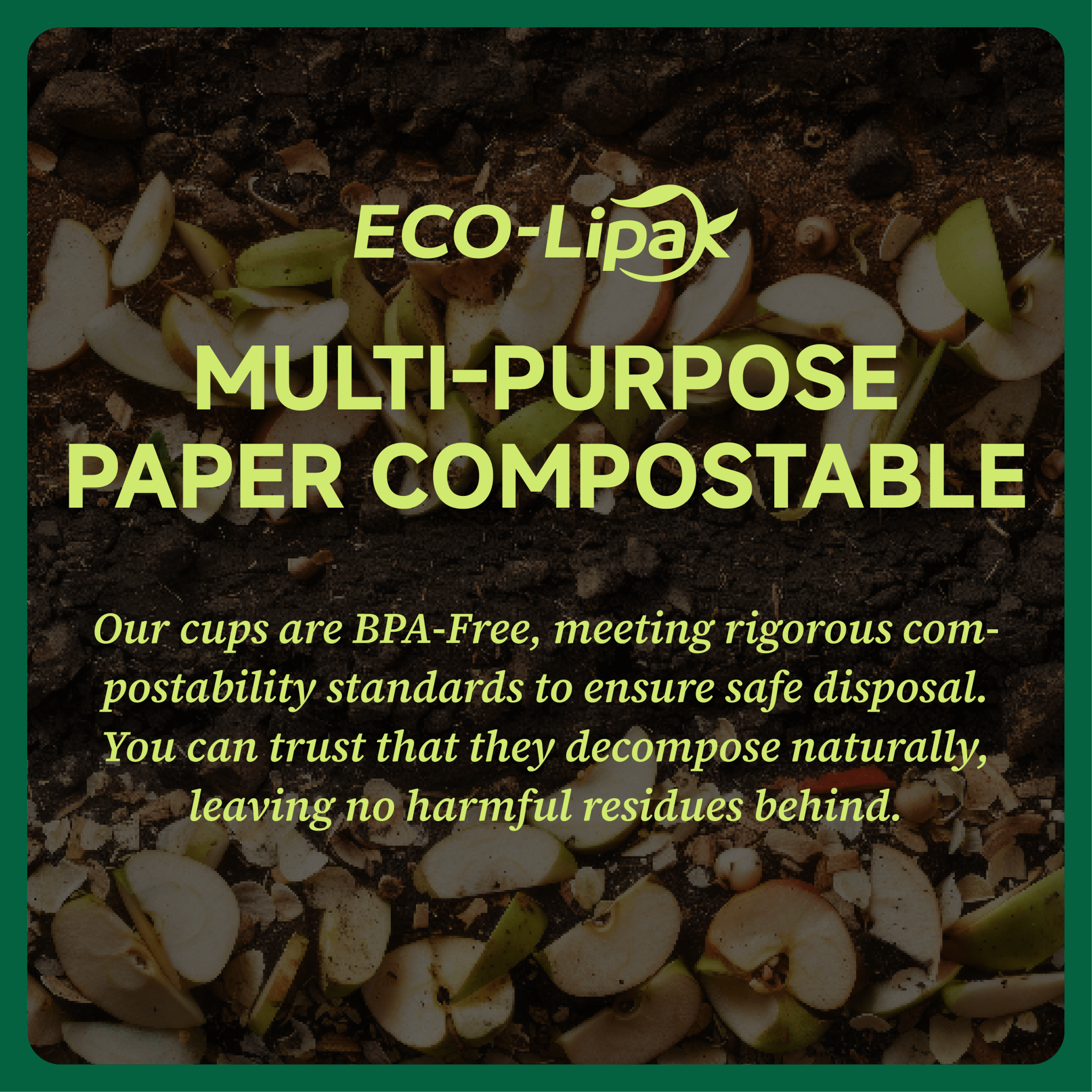 12 oz Multi - Purpose Paper Compostable Cups & CPLA Lids｜Eco - Friendly, BPA - Free - ECO - Lipak