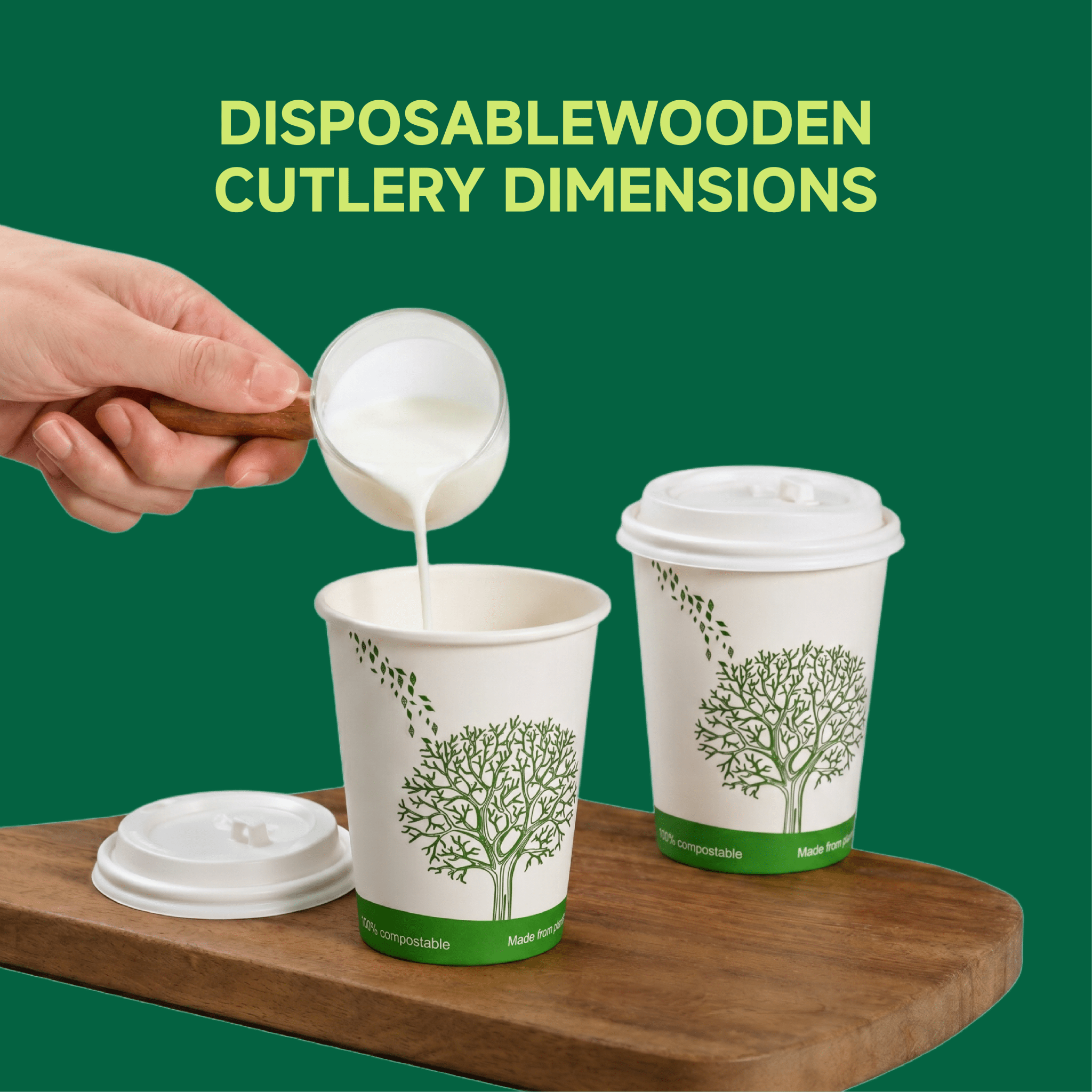 12 oz Multi - Purpose Paper Compostable Cups & CPLA Lids｜Eco - Friendly, BPA - Free - ECO - Lipak