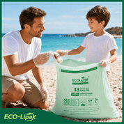 13/33/55 Gallon Tear - Resistant PLA Compostable Trash Bags for Kitchen, Office & Lawn, Yard｜BPI Certified, OK Compost - ECO - Lipak
