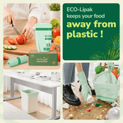 13/33/55 Gallon Tear - Resistant PLA Compostable Trash Bags for Kitchen, Office & Lawn, Yard｜BPI Certified, OK Compost - ECO - Lipak