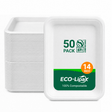 14 in Disposable Cutting-Resistant Compostable Trays｜BPI Certified, PFAS-Free, BPA-Free - ECO-Lipak